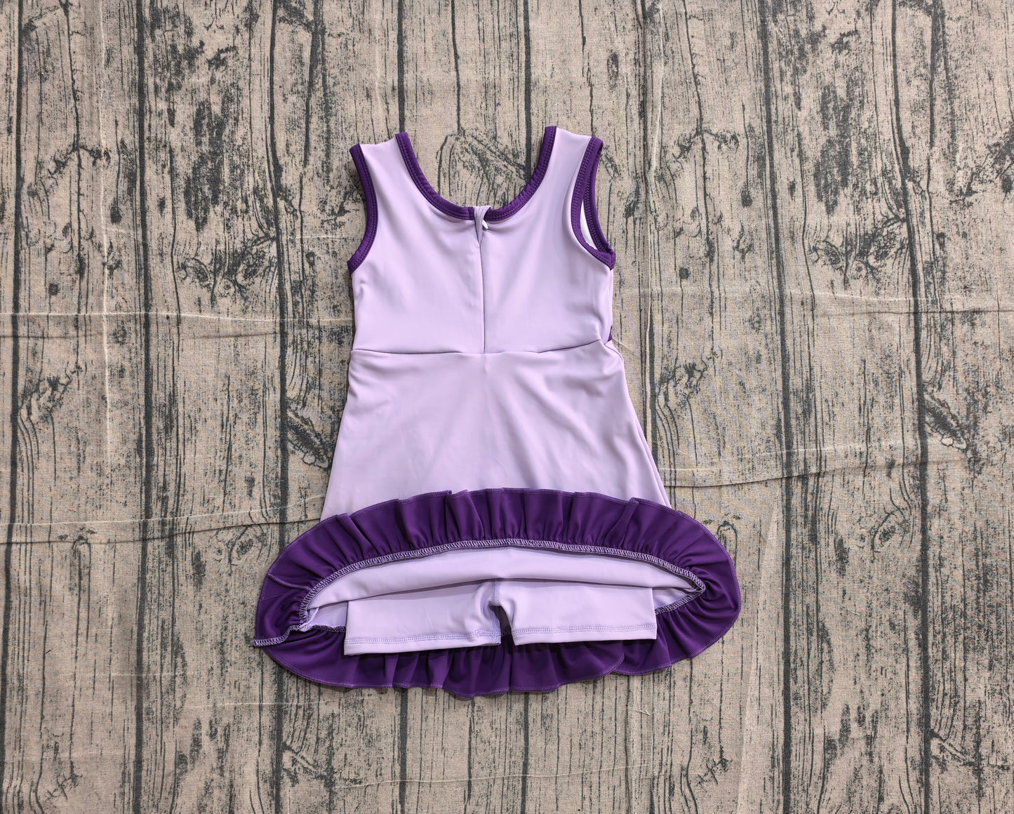 Pre order solid color ruffle athletic skort dress