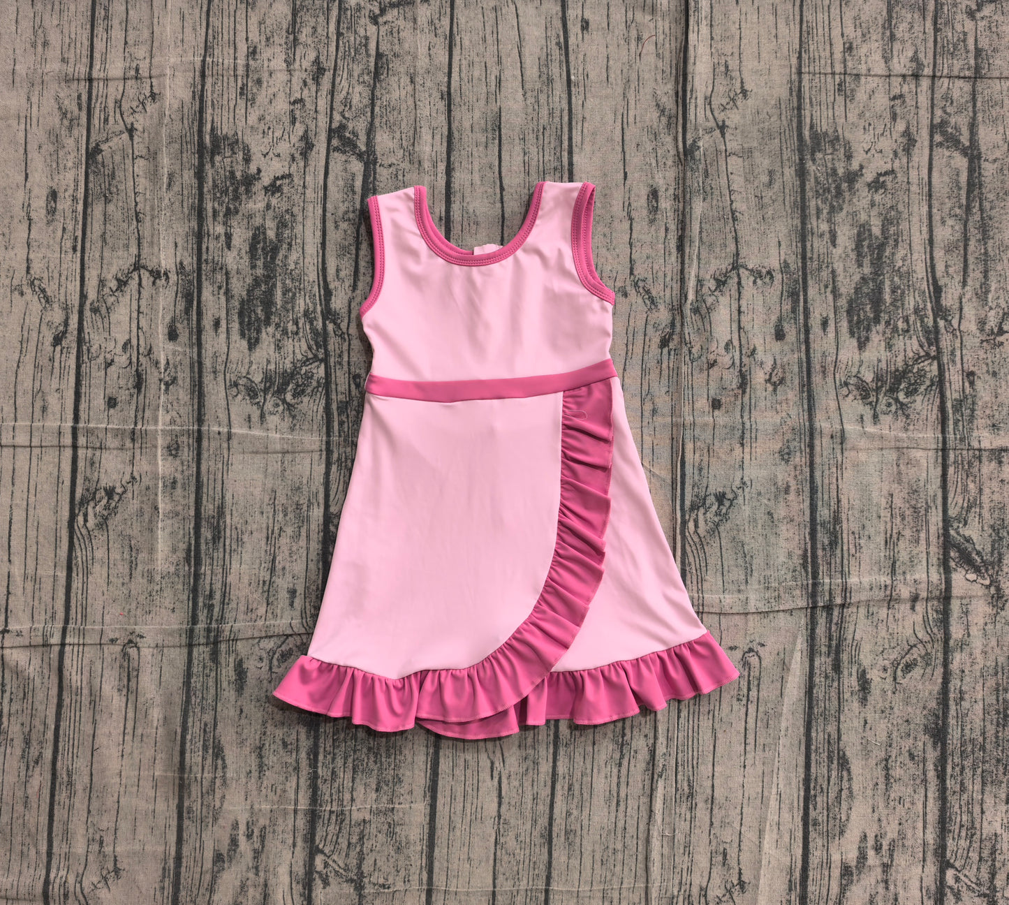 Pre order solid color ruffle athletic skort dress