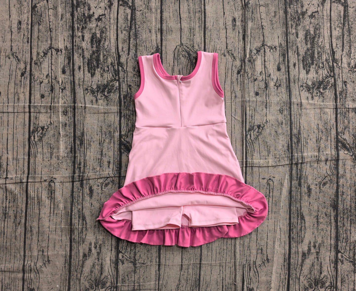 Pre order solid color ruffle athletic skort dress