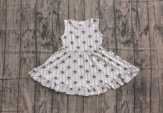 pre order sleeveless black bow heart dress