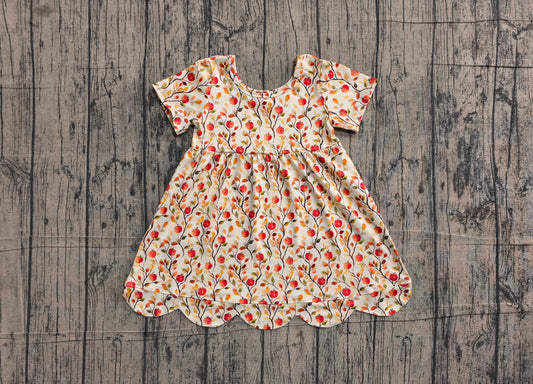 Pre order short sleeve autumn apple-grove scallop dress