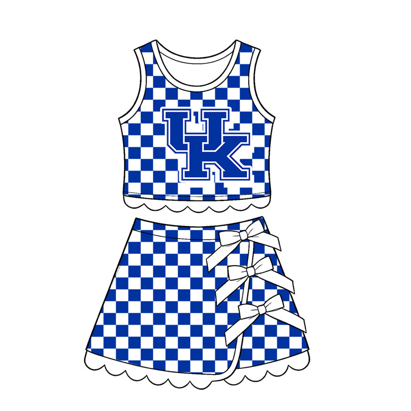 Pre order MOQ 5 team checkered yoga set