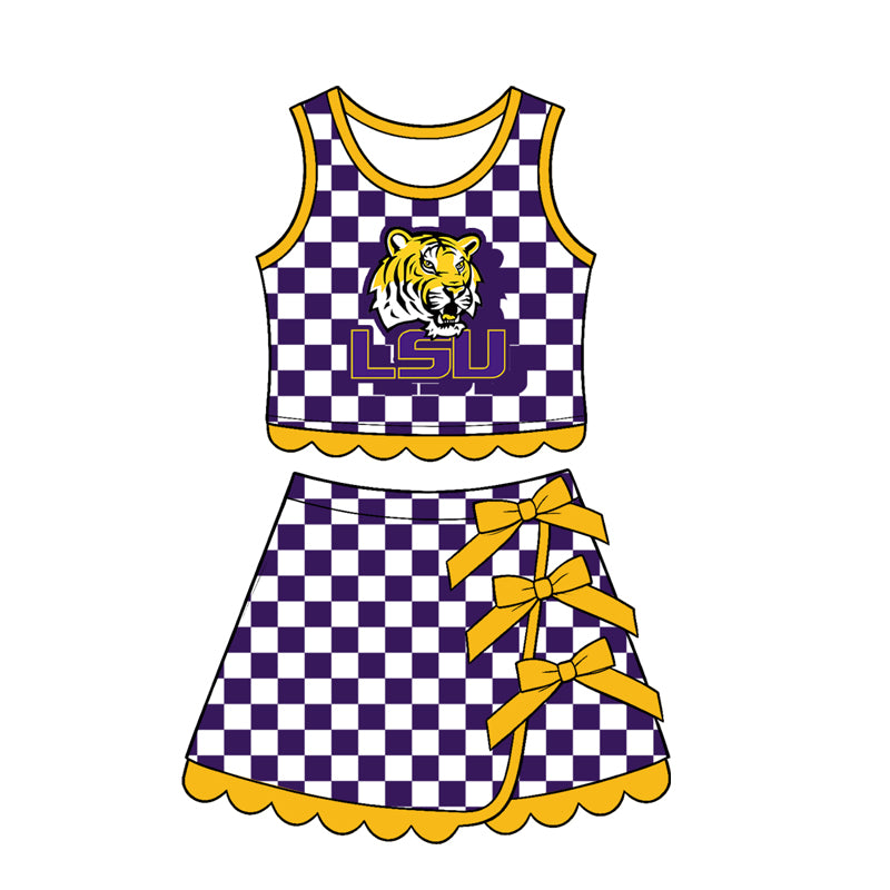 Pre order MOQ 5 team checkered yoga set