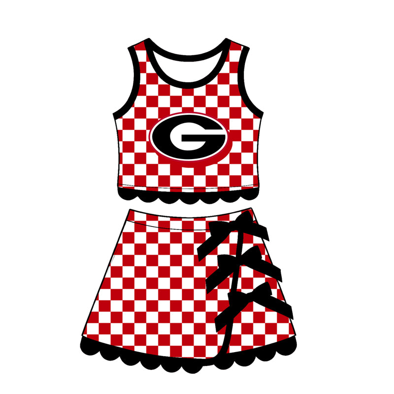 Pre order MOQ 5 team checkered yoga set