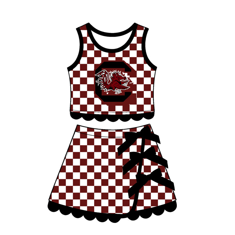 Pre order MOQ 5 team checkered yoga set