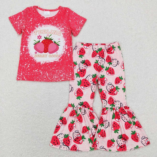 GSPO0906 Strawberry Pink Short Sleeve Pants Suit