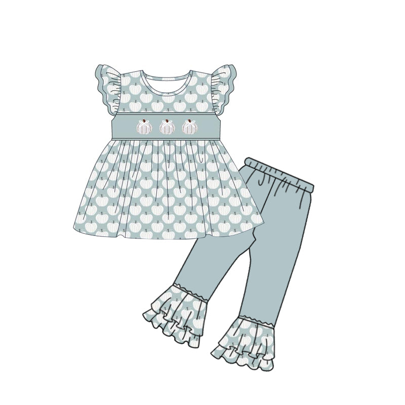 presale GSPO1532 Pumpkin blue flying sleeve trousers suit