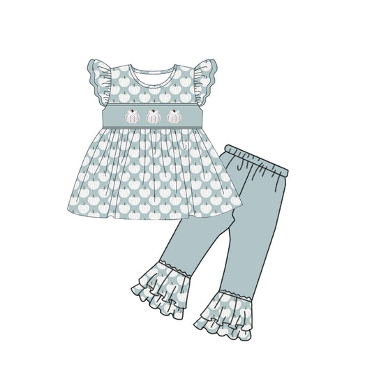 presale GSPO1532 Pumpkin blue flying sleeve trousers suit