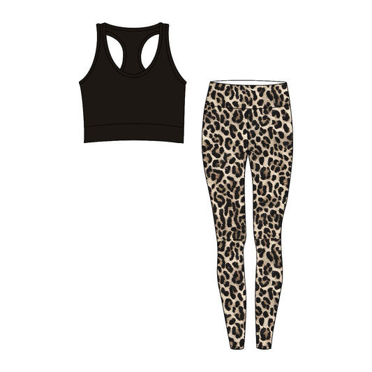 presale GSPO1663 adult clothes leopard print adult woman yoga wear