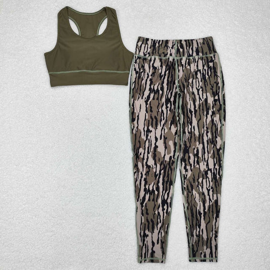 GSPO1666 adult clothes camouflage adult woman yoga wear