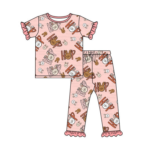 presale GSPO1726 Pink Lace Short Sleeve Long Pants Pajama Set 2024 9.27