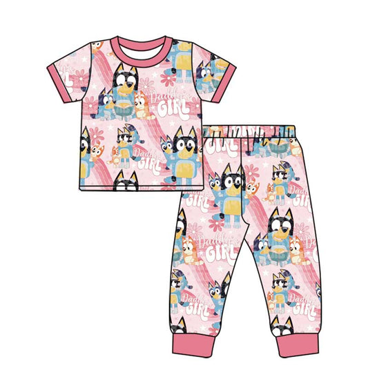 presale GSPO1796 Rainbow Pink Short Sleeve Long Pants Pajama Set  2024 10.22