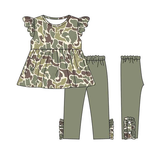 Presale GSPO1809 Camouflage Army Green Fly Sleeve Trousers Set  2024 10.29