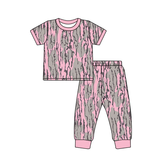 presale GSPO1815 Camouflage gray and pink short-sleeved long pants pajama set 2024 11.2