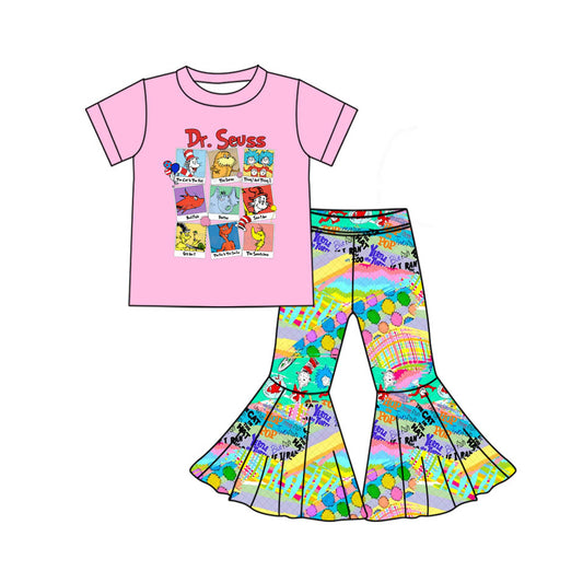 presale GSPO1866 Pink Short Sleeve Colored Pants Suit  2024 11.29