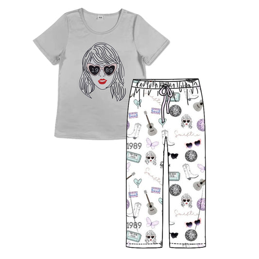 presale GSPO1868 Adult Women Grey Tops Pants Pajamas  2024 12.2