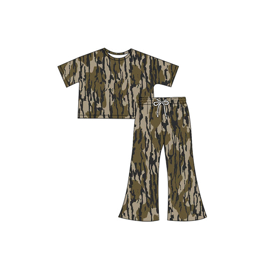 presale GSPO1887 Army Green Camouflage Short Sleeve Pants Set  2024 12.7