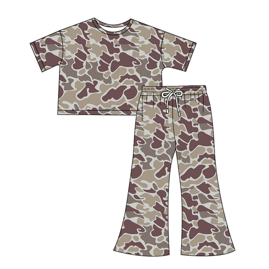presale GSPO1904 Adult women camouflage short sleeve trousers suit 2024 12.7