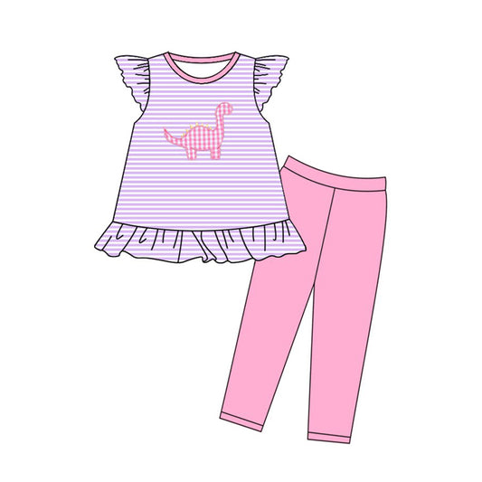 presale GSPO2138 Baby Girls Stripe Ducks Tunic Leggings Clothes Sets D 1029