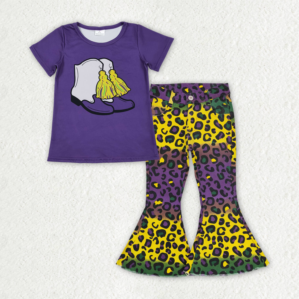 Mardi Gras girls jeans set