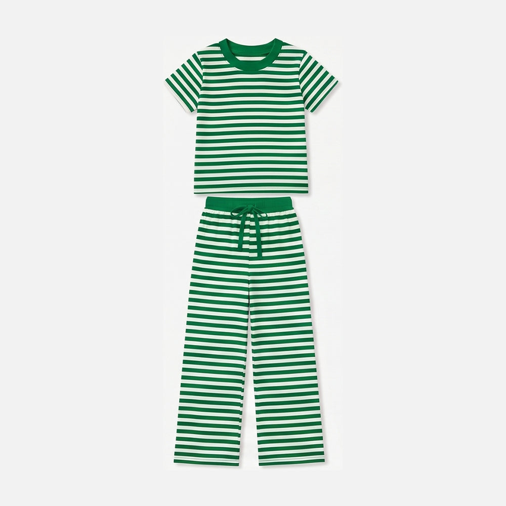 Pre order kids striped wide leg pants set