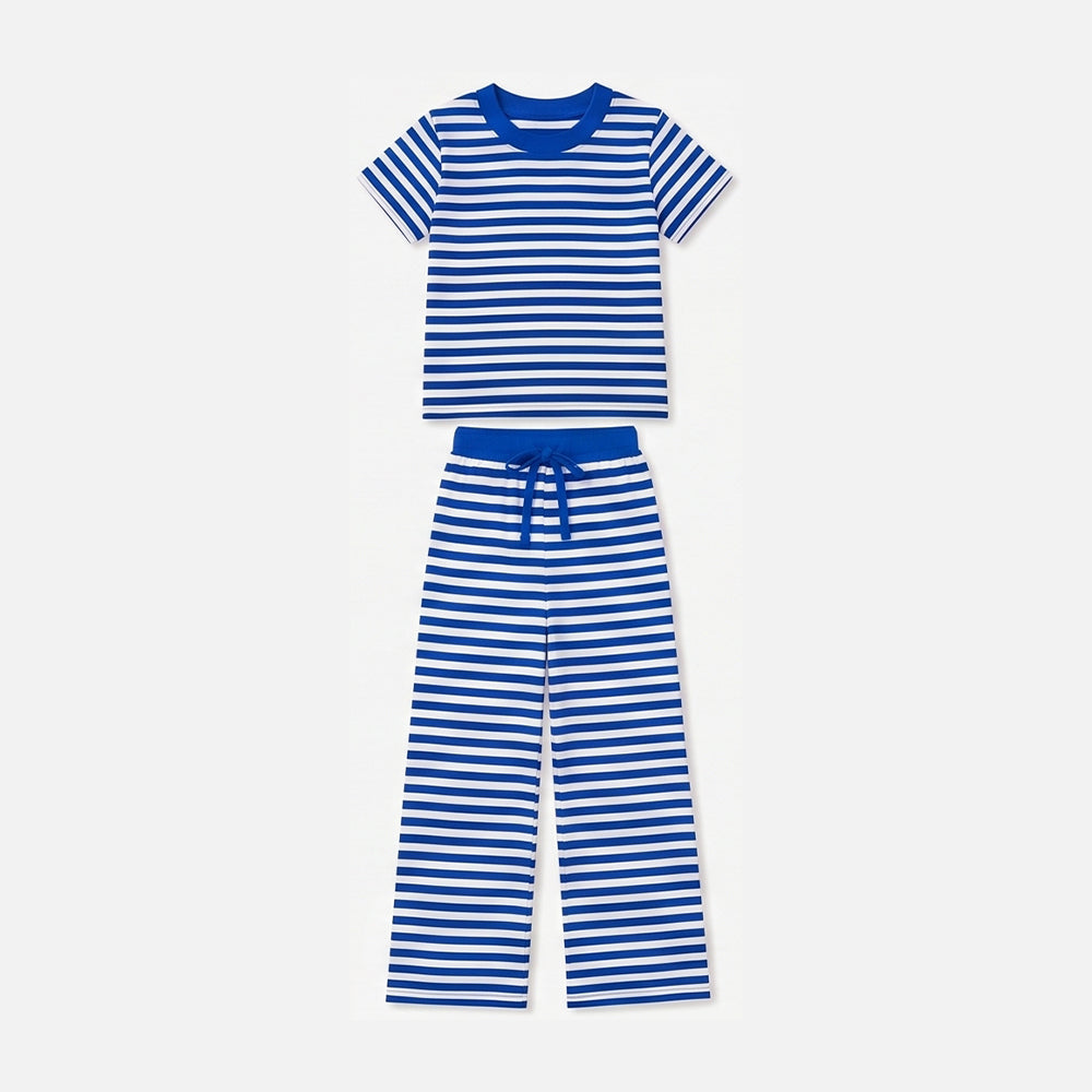 Pre order kids striped wide leg pants set