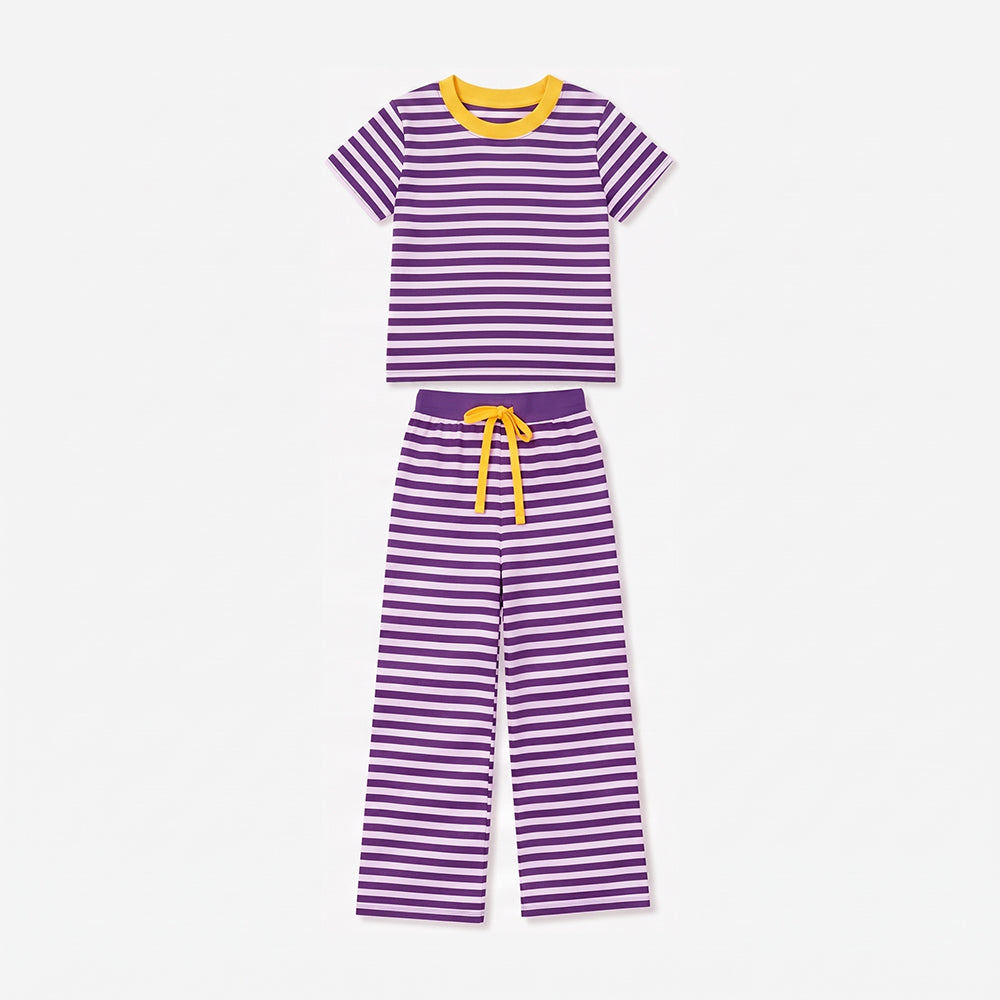 Pre order kids striped wide leg pants set