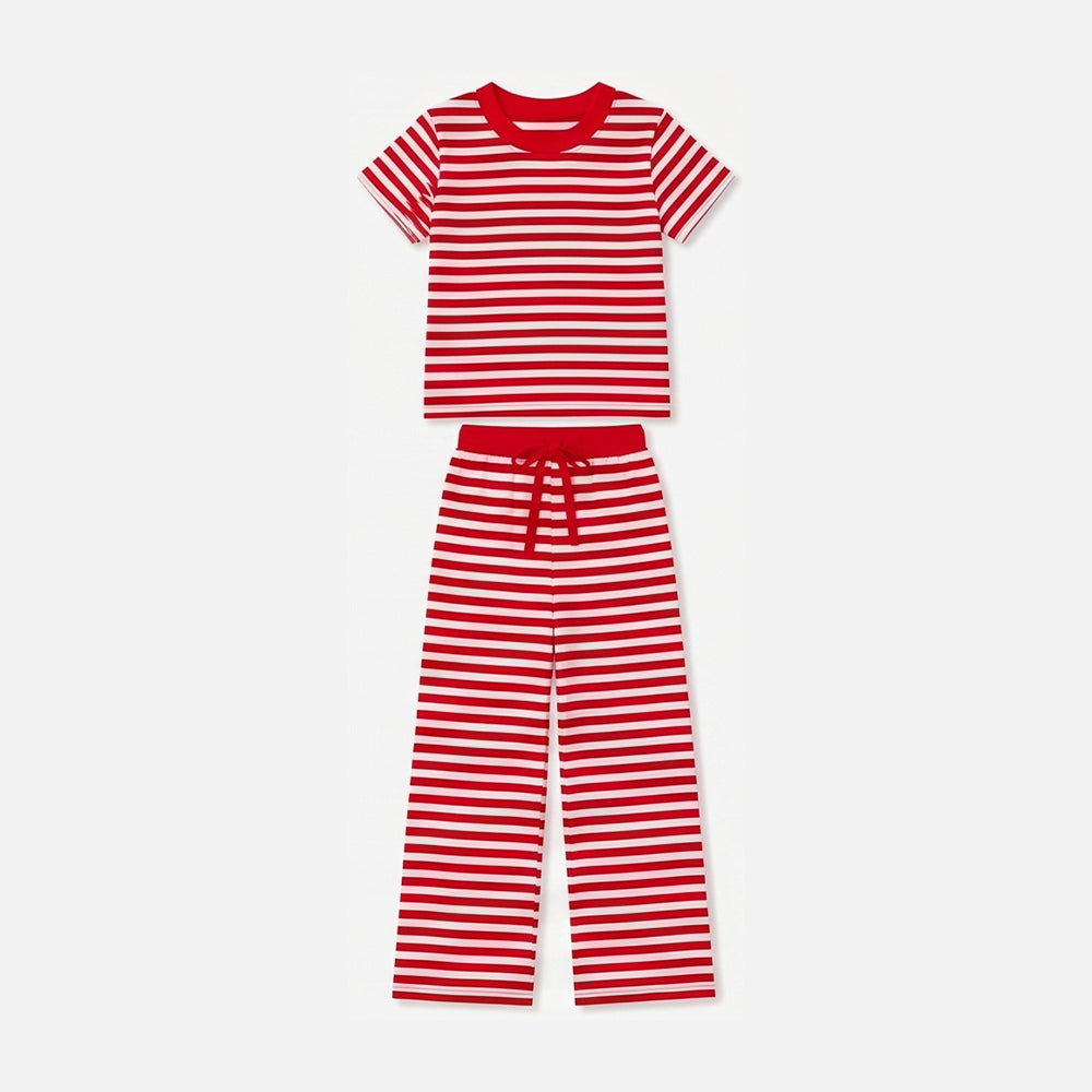 Pre order kids striped wide leg pants set