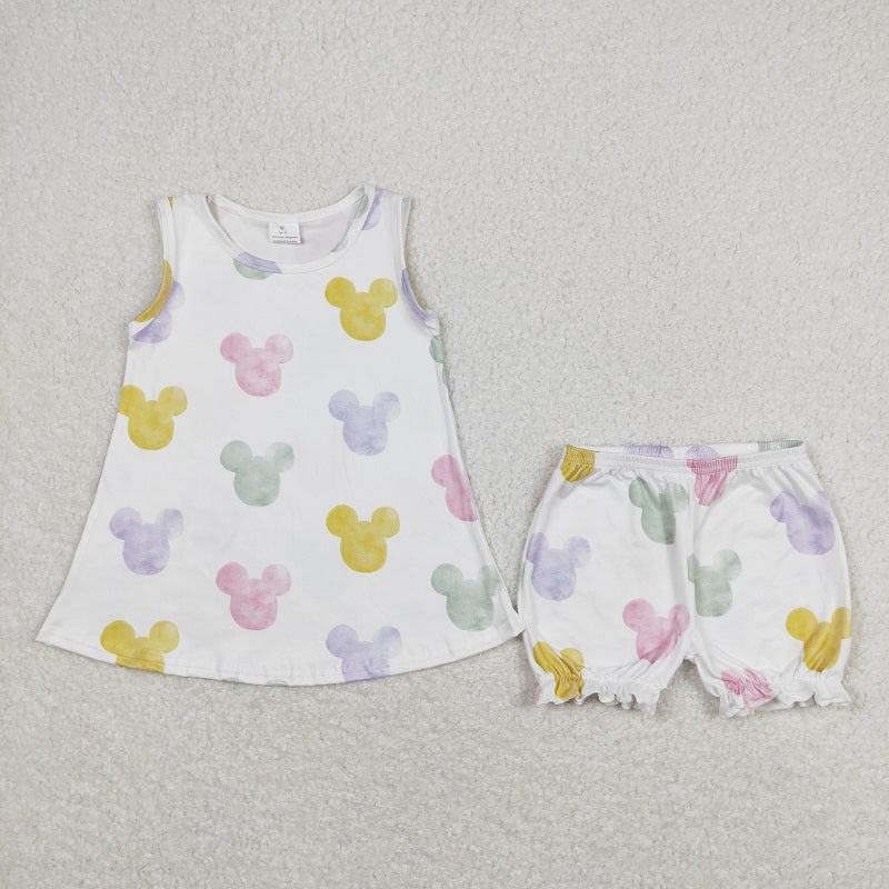 GSSO0774 Color Avatar Sleeveless Shorts Set