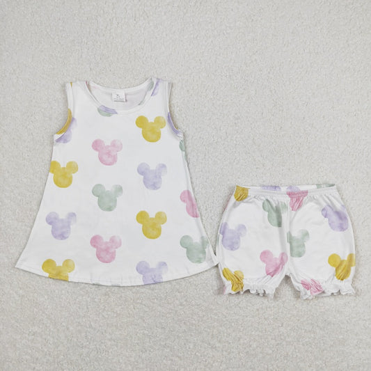GSSO0774 Color Avatar Sleeveless Shorts Set