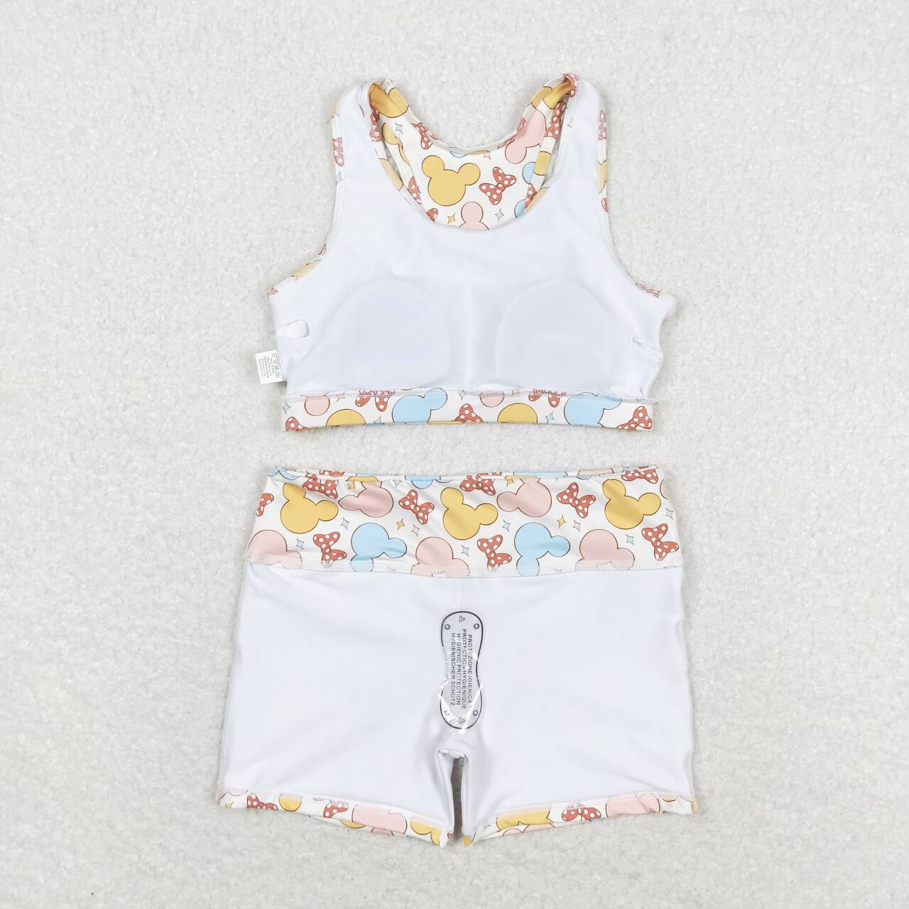 GSSO0899 Cartoon bow sleeveless shorts suit
