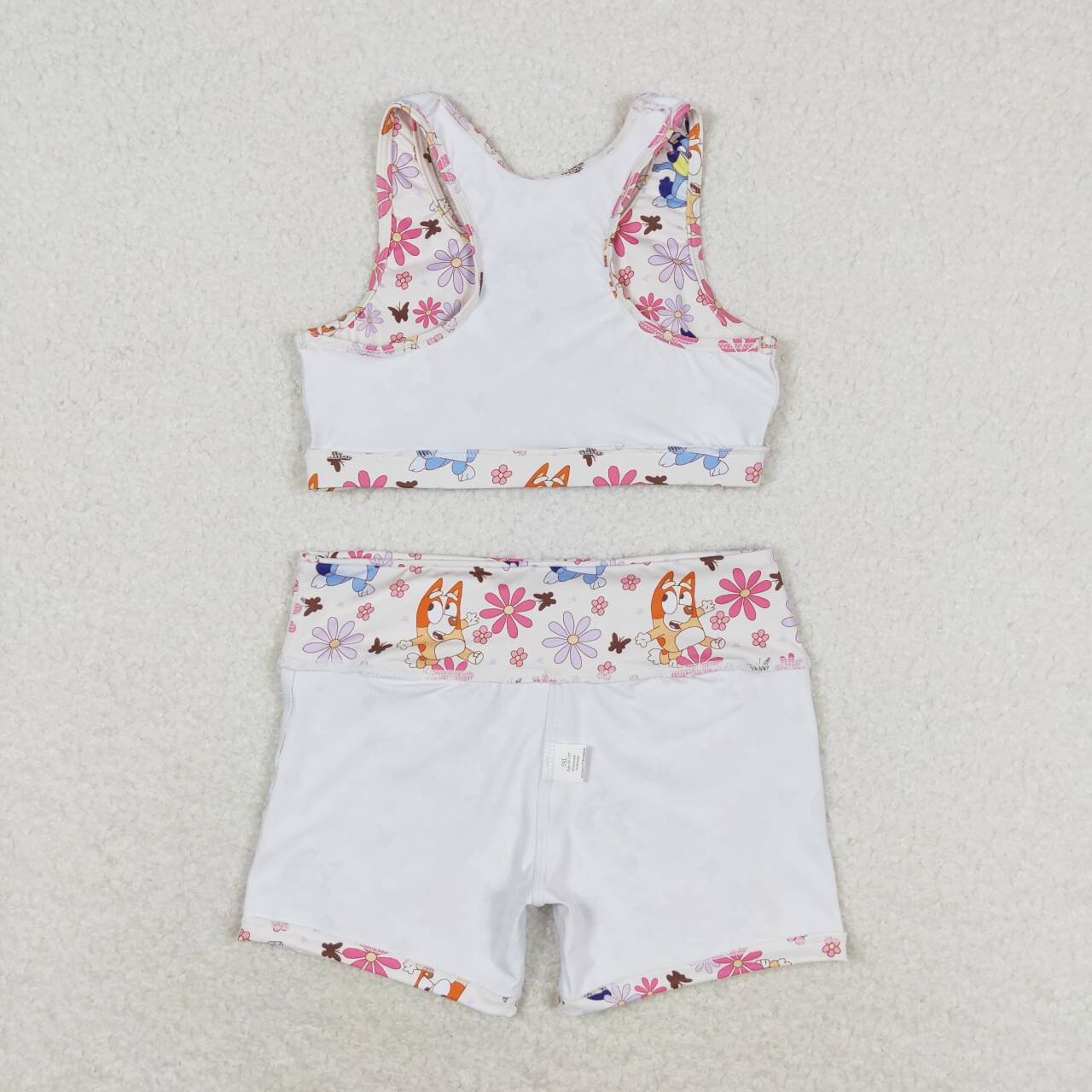 GSSO0900 Flower Butterfly Sleeveless Shorts Set