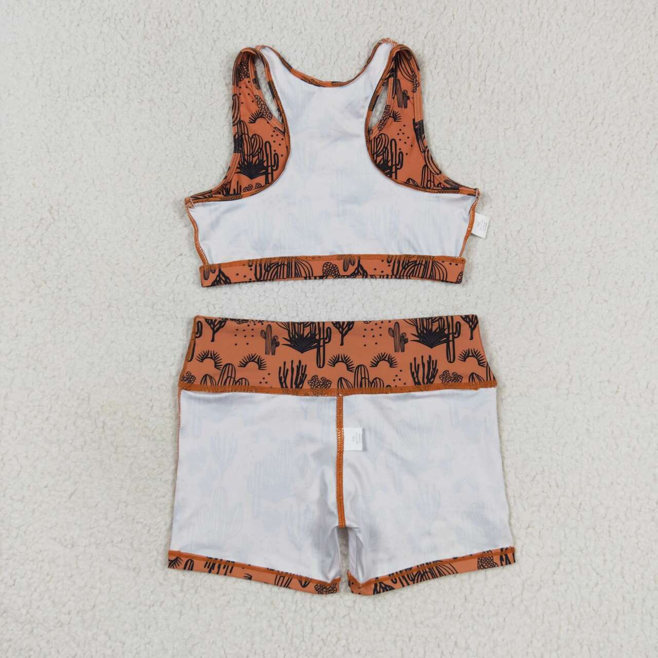 GSSO0902 Cactus Brown Sleeveless Shorts Set