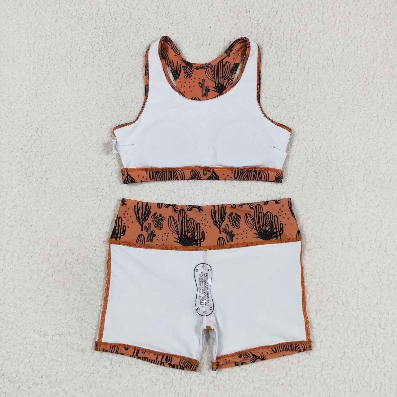 GSSO0902 Cactus Brown Sleeveless Shorts Set