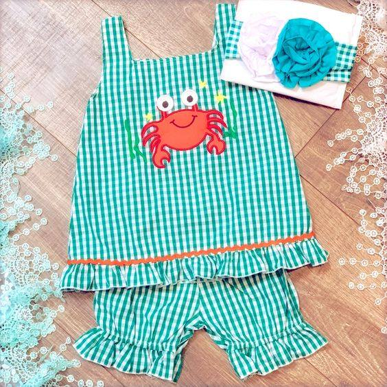 presale GSSO1127 Crab plaid sleeveless shorts suit