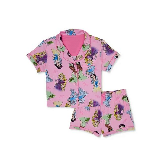 presale GSSO1141 Princess Pink Short Sleeve Shorts Pajama Set