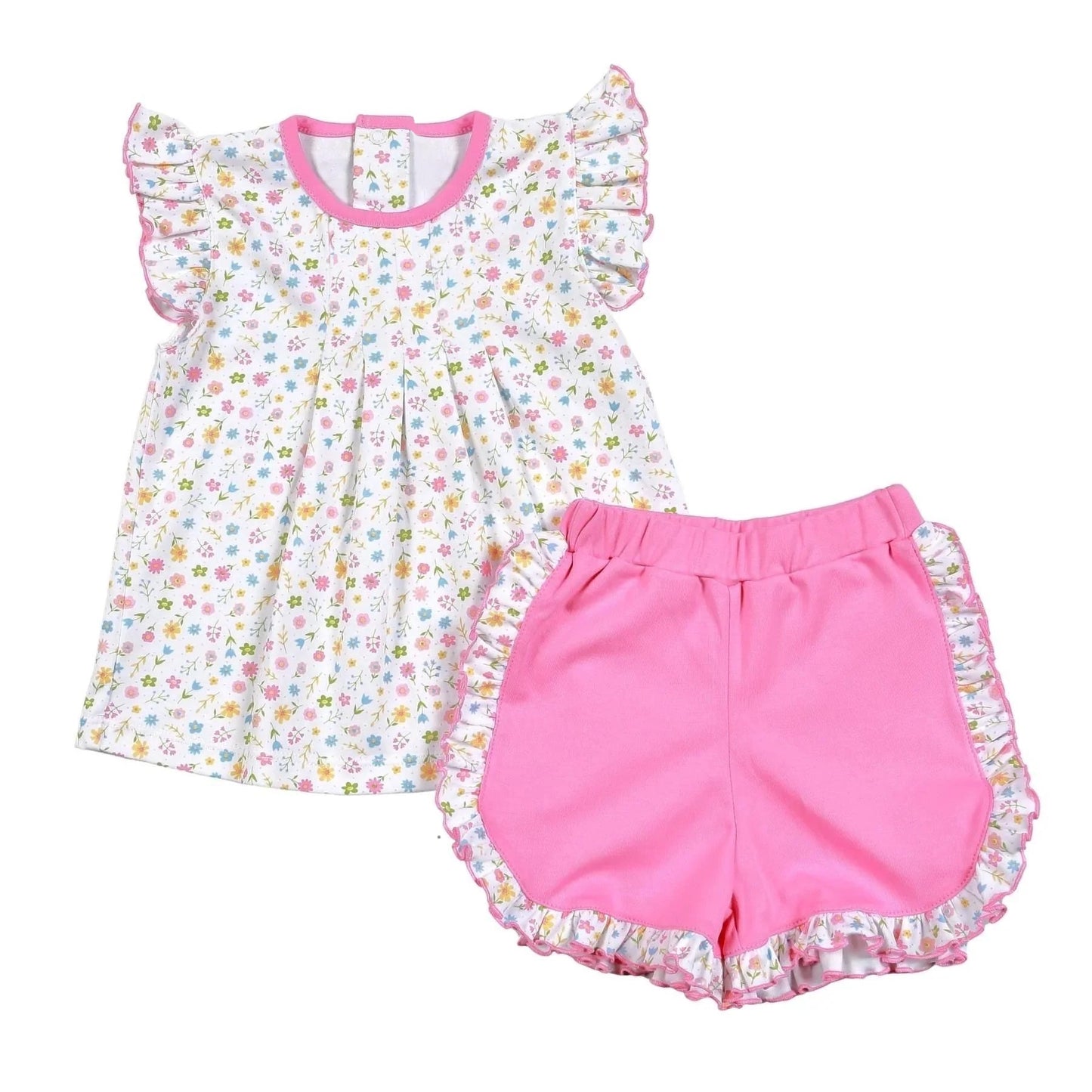 presale GSSO1491  Floral Flower Leaf Lace Short Sleeve Shorts Set 2024 10.21