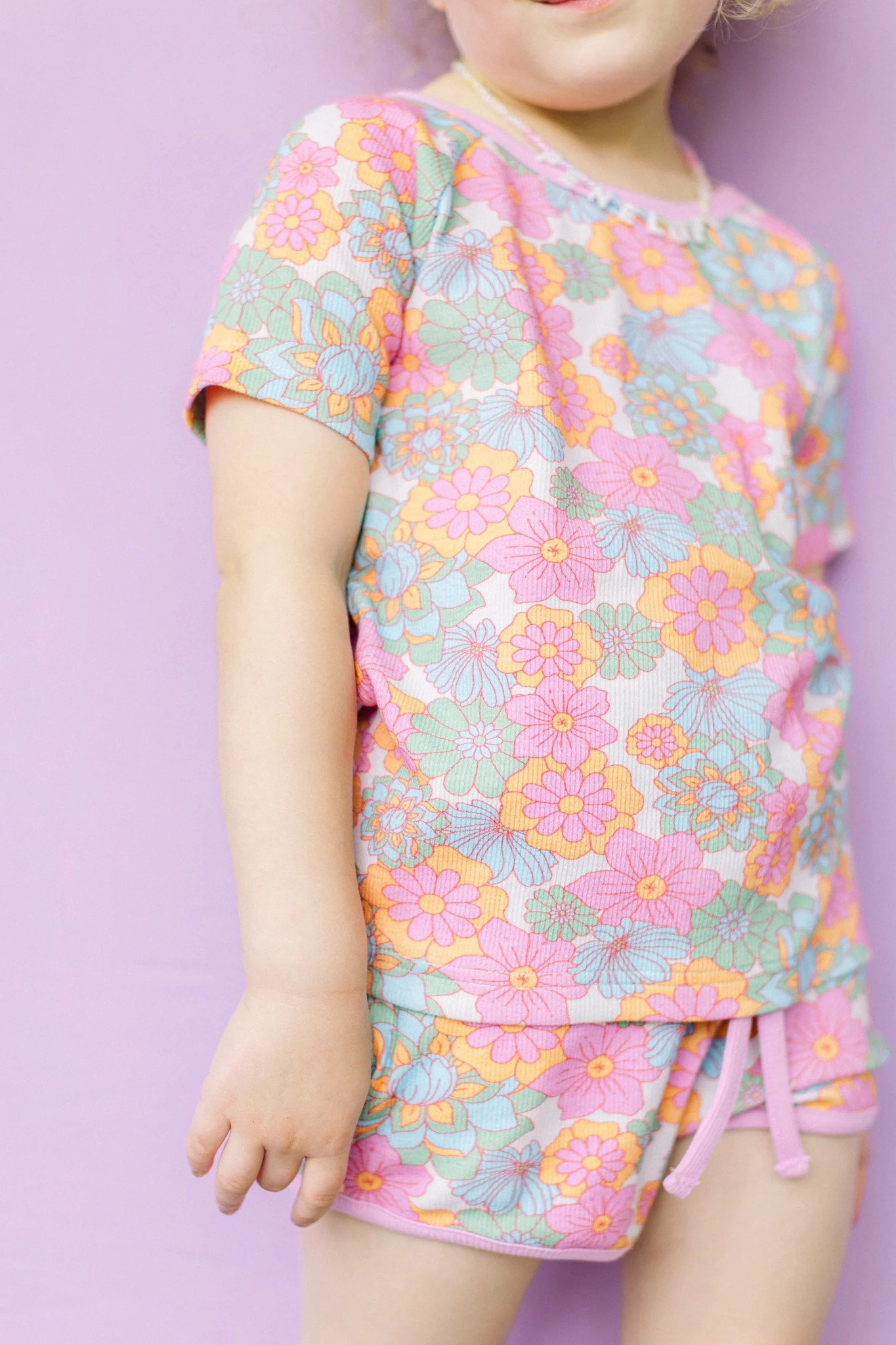 presale GSSO1502  Colorful flower short-sleeved shorts suit  2024 10.23