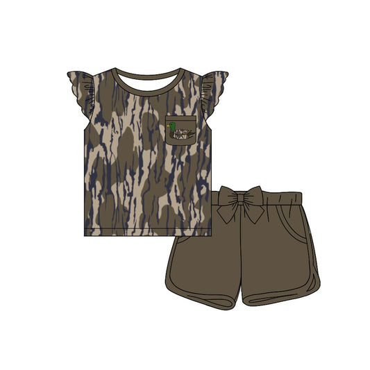 Presale GSSO1508 Duck Pocket Camouflage Fly Sleeve Shorts Set  2024 10.24