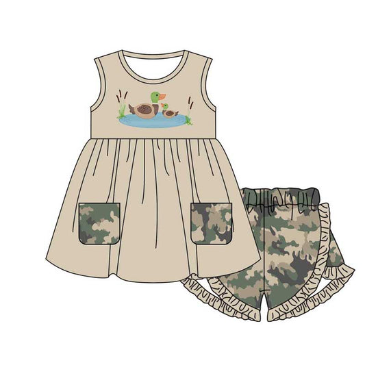 presale GSSO1555 Duck Pond Camo Pocket Khaki Sleeveless Shorts Set 2024 11.2