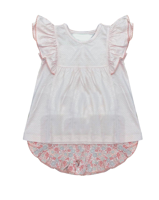 presale GSSO1649 Polka Dot Lace Fly Sleeve Floral Shorts Set  2024 11.21