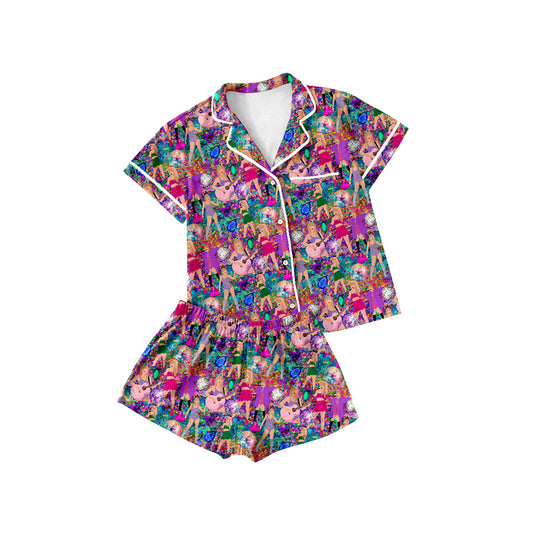 presale GSSO1710 Adult women's colorful short-sleeved shorts pajamas set 2024 12.3