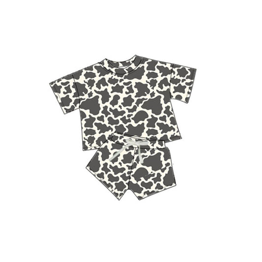 presale GSSO1721 Grey camouflage beige short-sleeved shorts set    2024 12.6