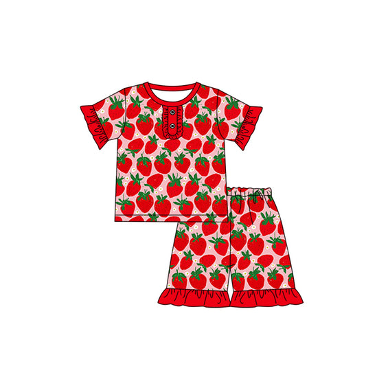 presale GSSO1933 Strawberry Flower Pink Short Sleeve Shorts Pajama Set 2025 1.3