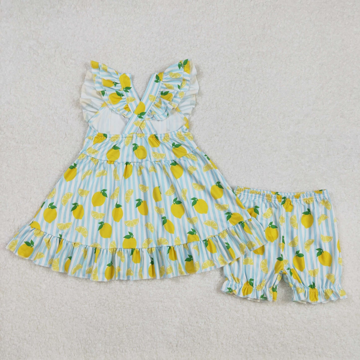 GSSO2026  Baby Girls Mama's Main Squeeze Tunic Lemon Shorts Sets  D 3.1