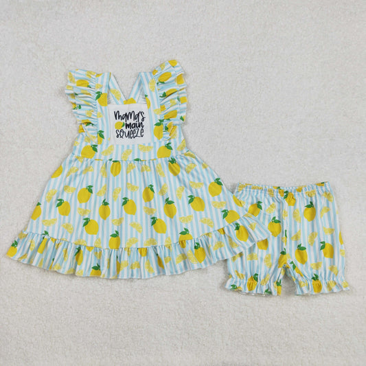 GSSO2026 Baby Girls Mama's Main Squeeze Tunic Lemon Shorts Sets D 3.1