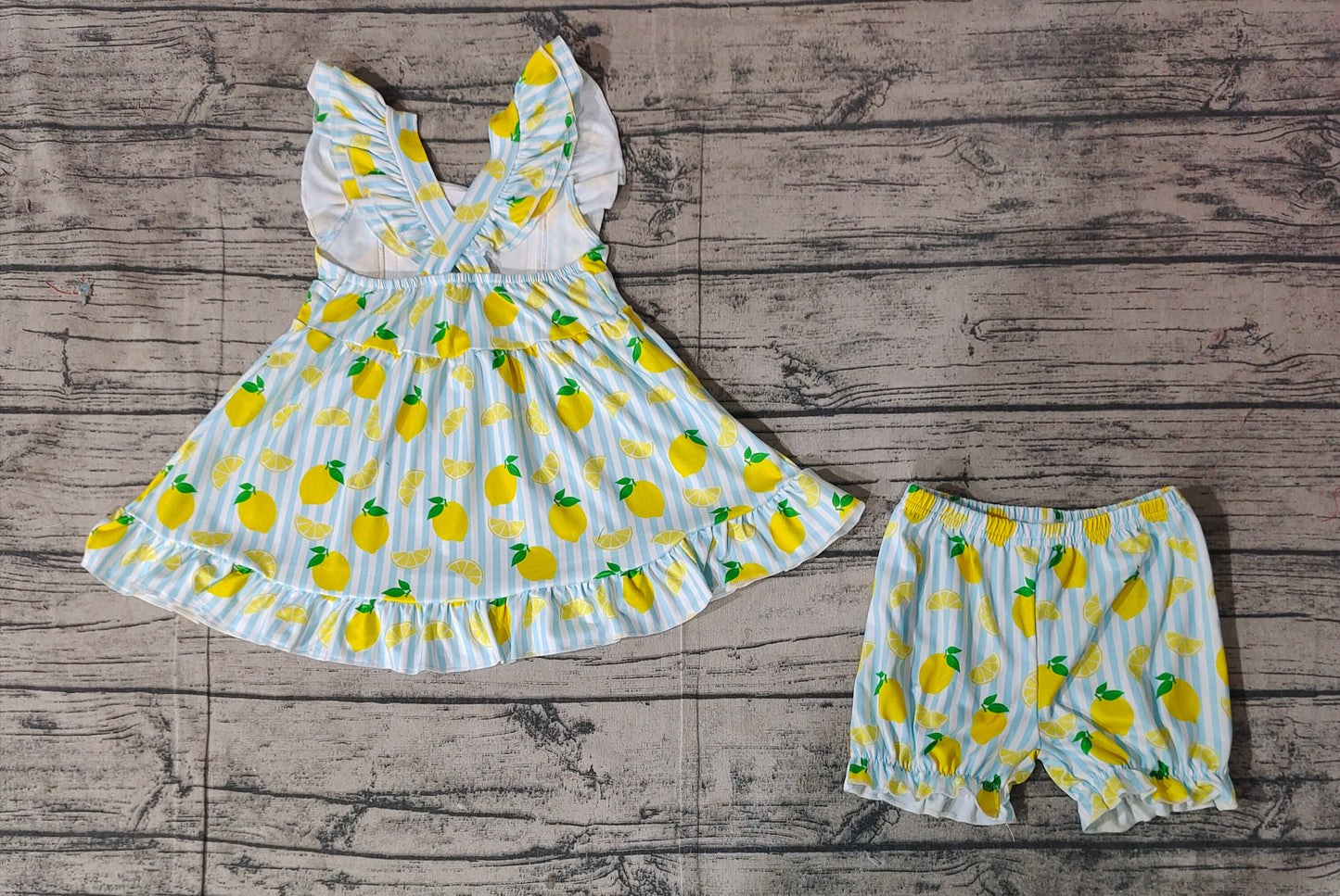 GSSO2026  Baby Girls Mama's Main Squeeze Tunic Lemon Shorts Sets  D 3.1