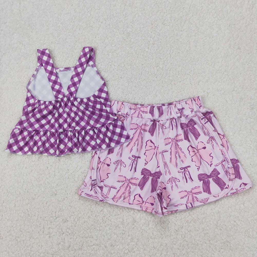 Sibling Baby Girls Summer Straps Button Top Floral Shorts Clothes Sets D 6.27