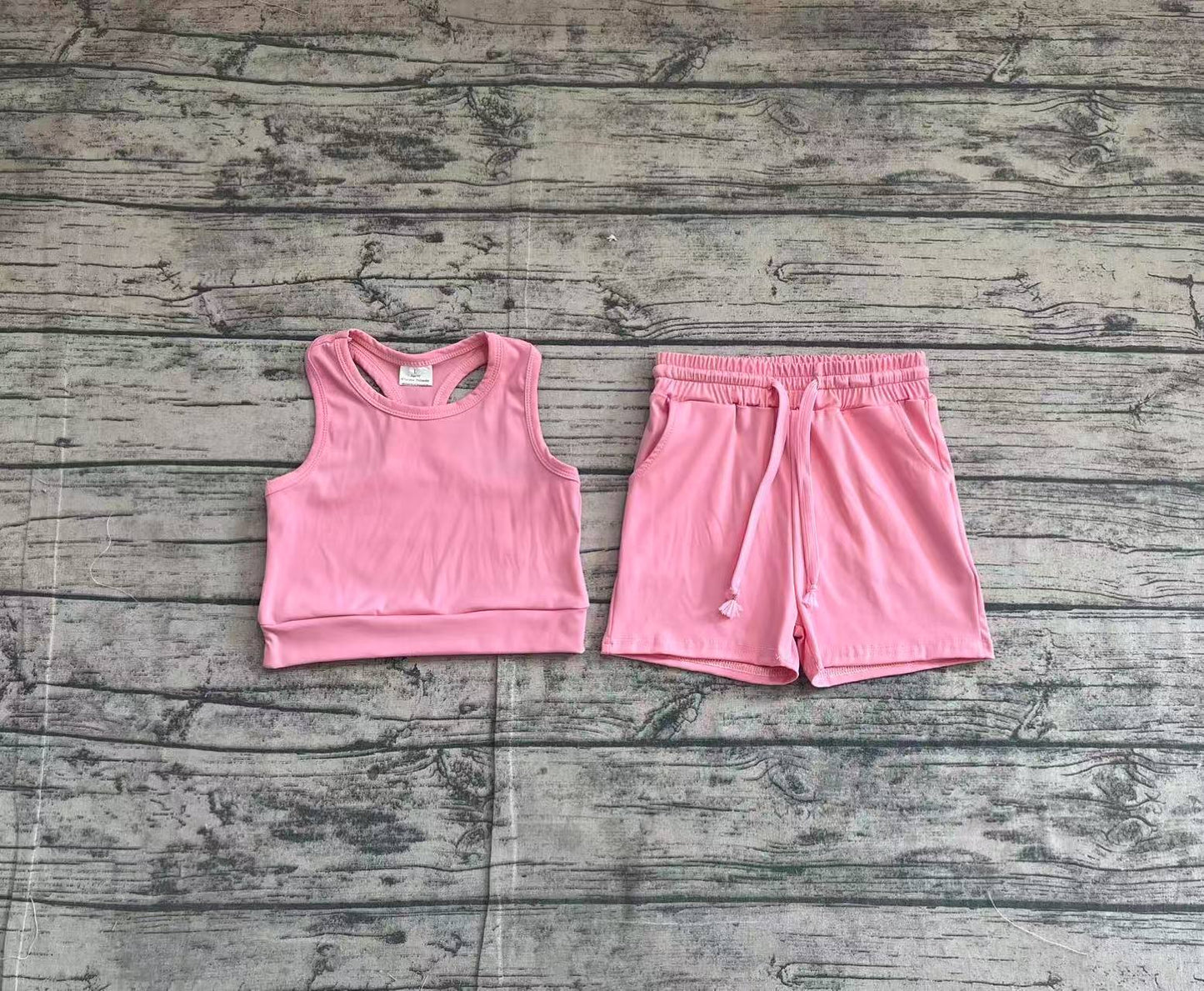 GSSO2130  Baby Girls Rust Vest Top Sports Shorts Clothes Sets  D 3.27