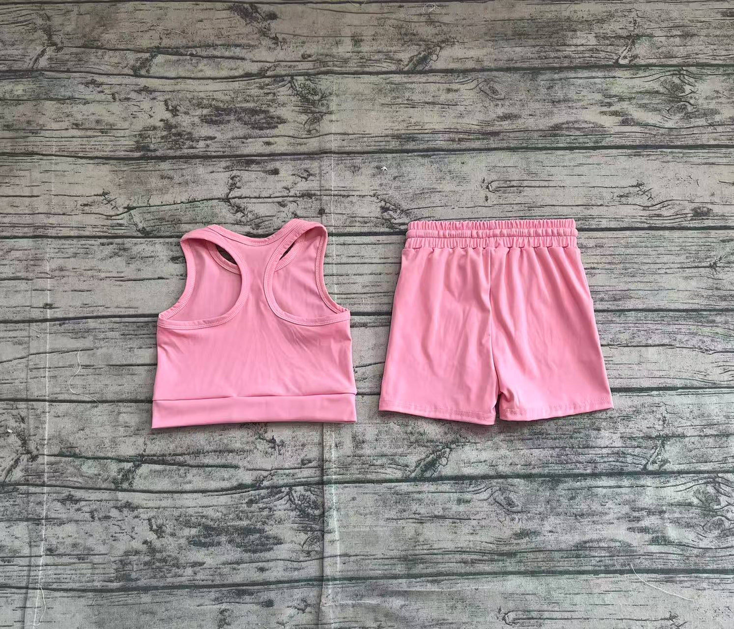 GSSO2130  Baby Girls Rust Vest Top Sports Shorts Clothes Sets  D 3.27